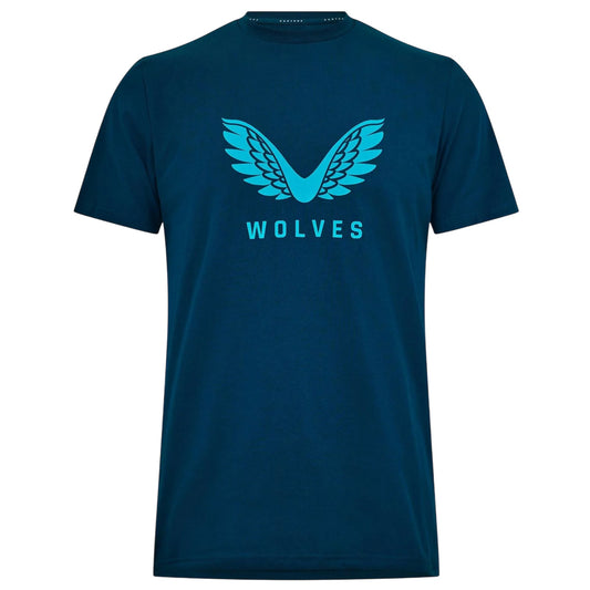 Bay Green - Front - Castore Mens Wolves T-Shirt
