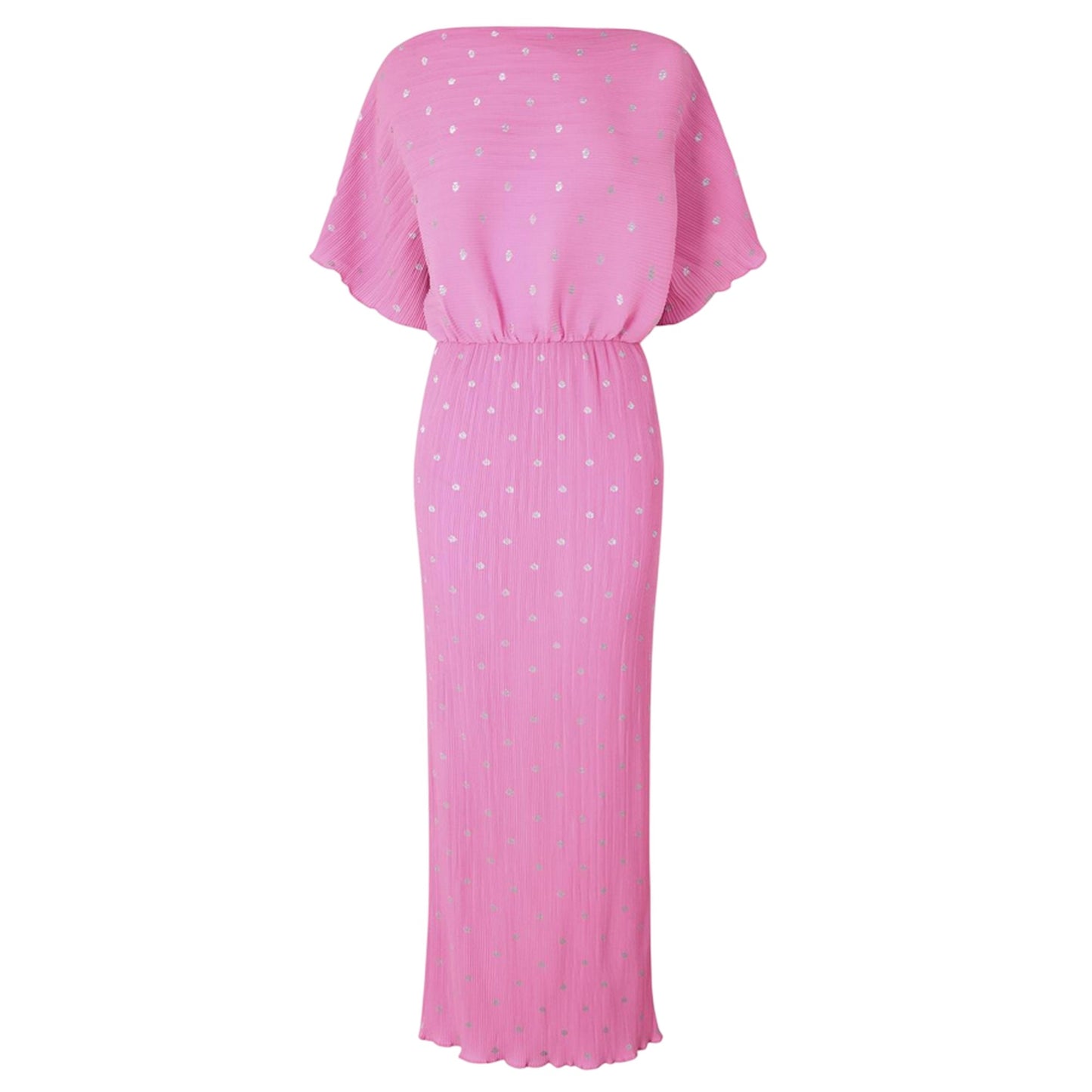 Pink - Front - Never Fully Dressed Womens-Ladies Off Shoulder Maxi Dress