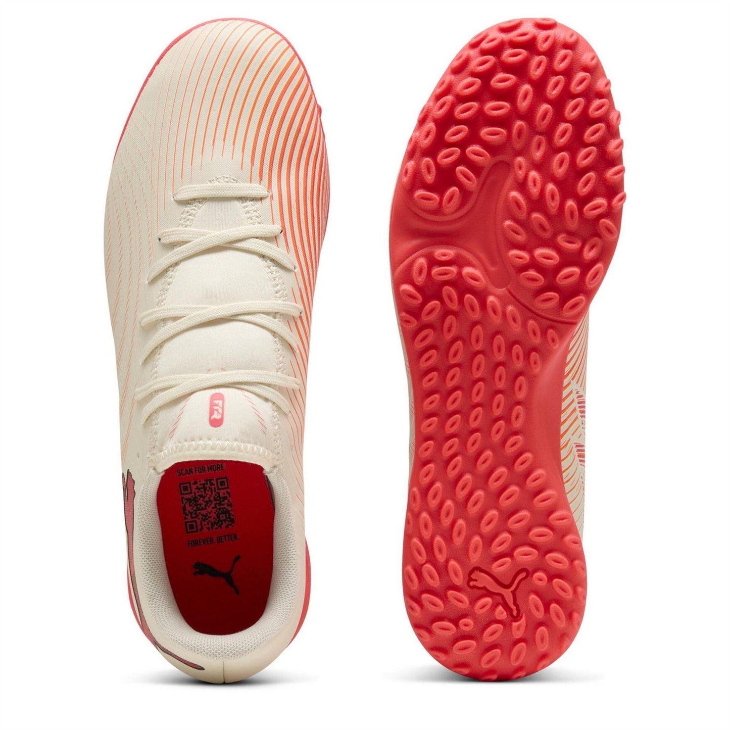 Almond-Red - Side - Puma Mens Future 9 Play Football Boots