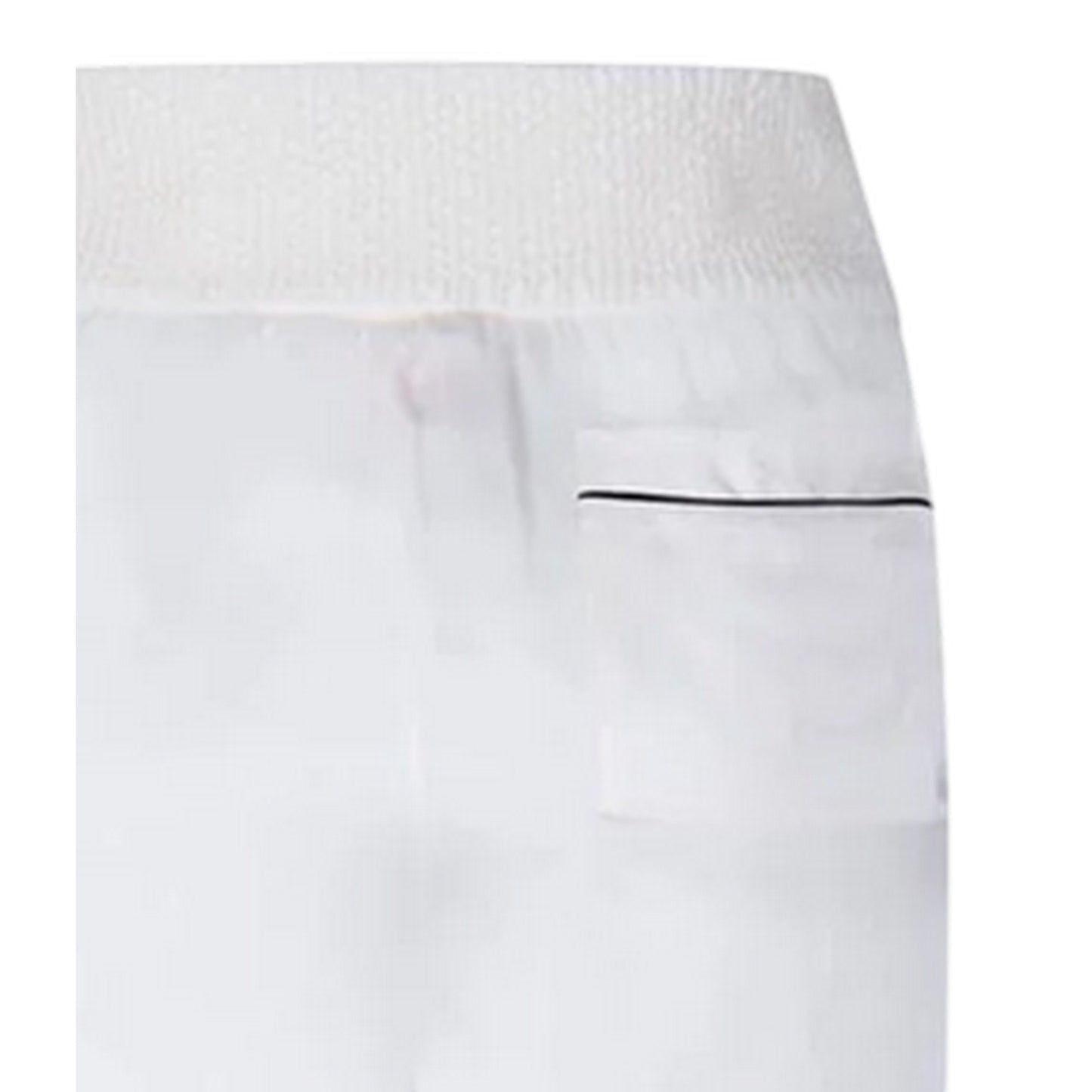 White - Side - Off White Womens-Ladies Satin Pyjama Bottoms