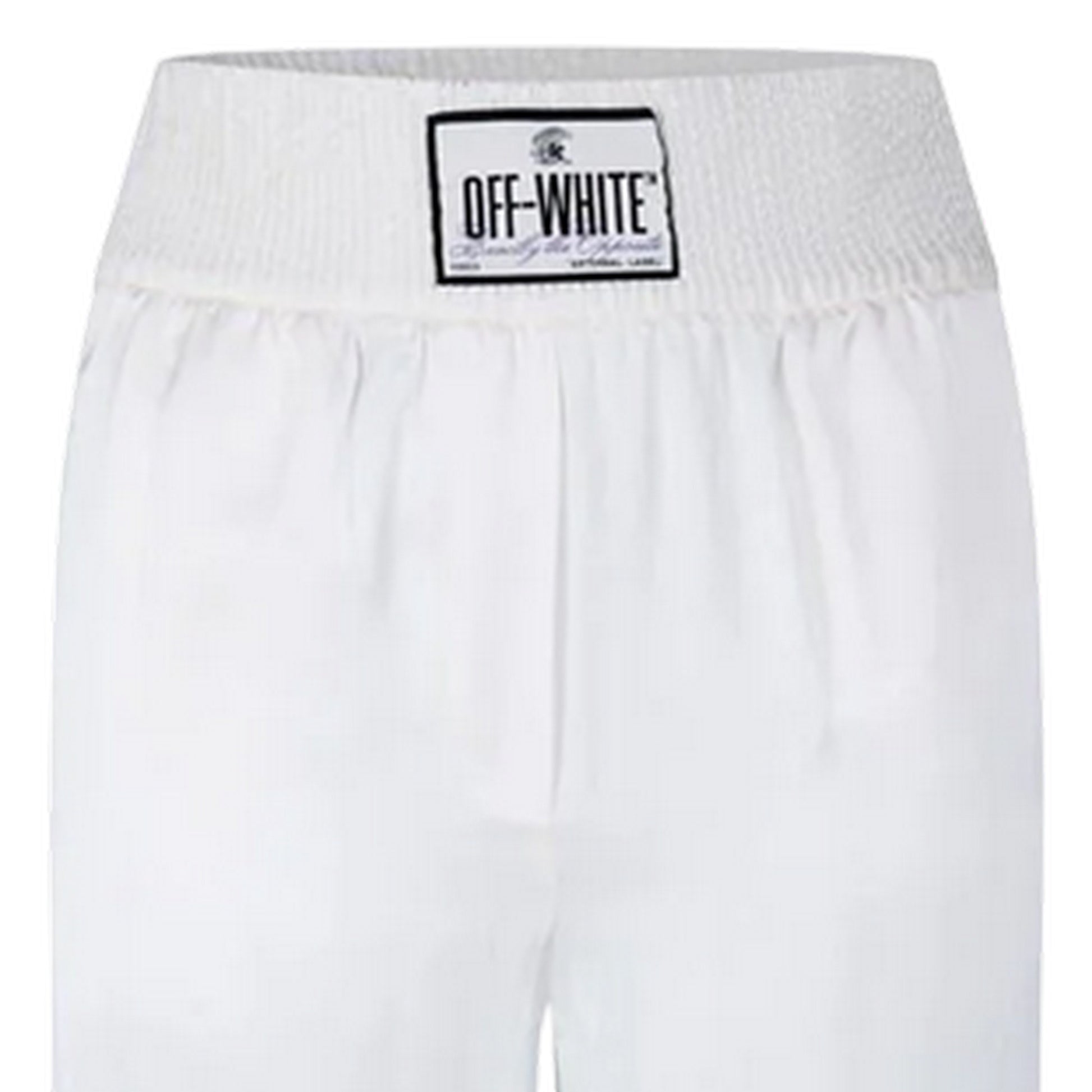 White - Lifestyle - Off White Womens-Ladies Satin Pyjama Bottoms