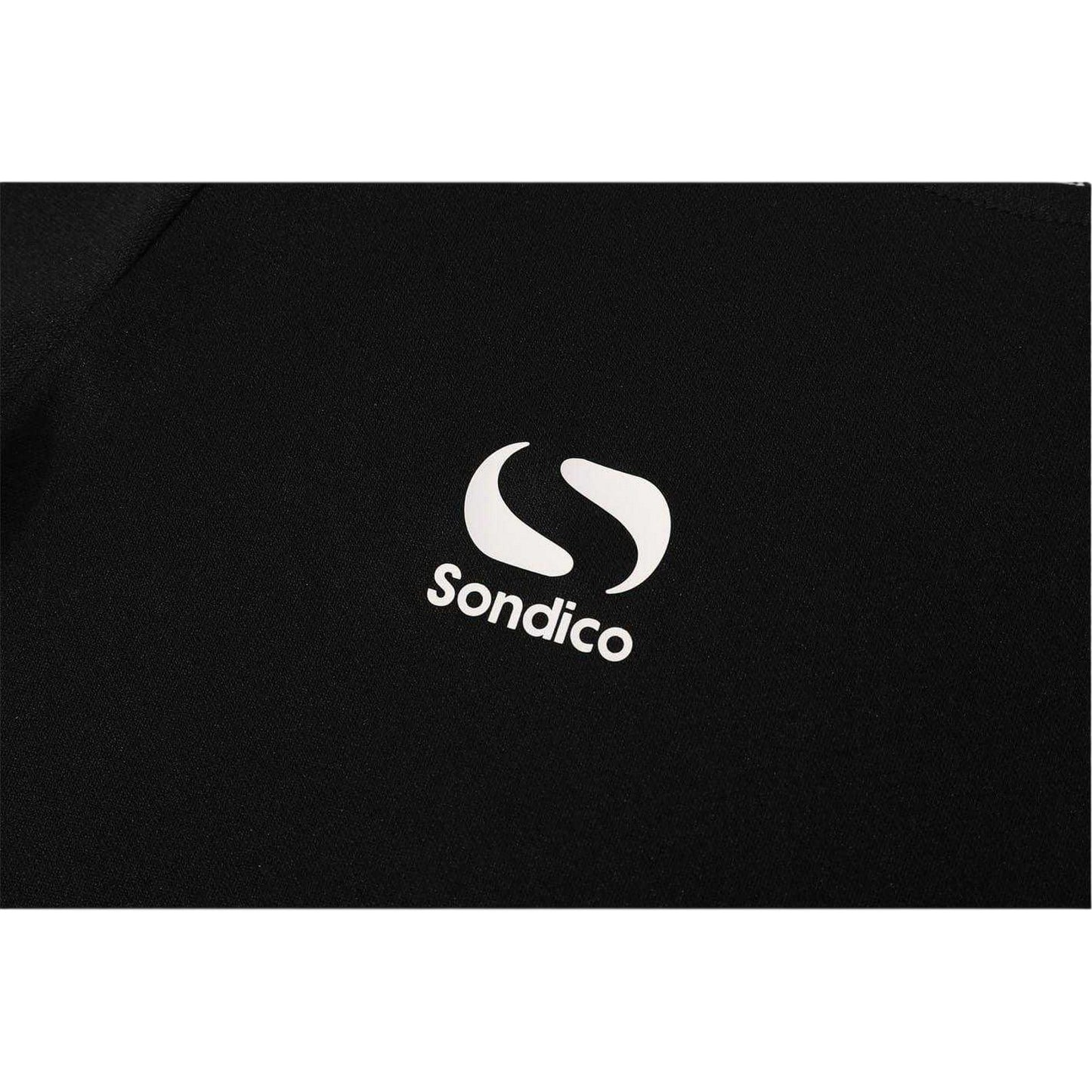 Black-White - Side - Sondico Boys Fundamental Logo Polo Shirt