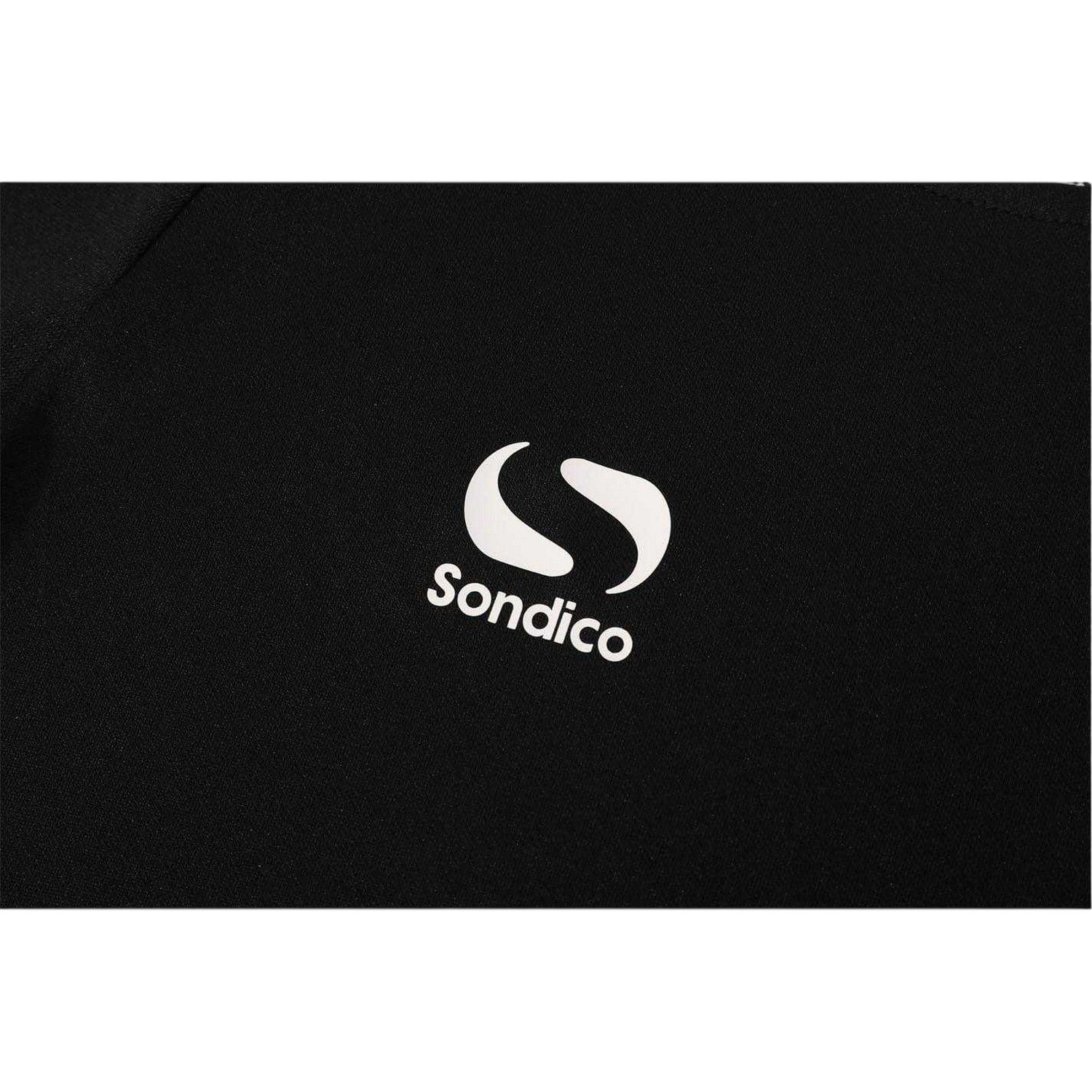 Black-White - Side - Sondico Boys Fundamental Logo Polo Shirt