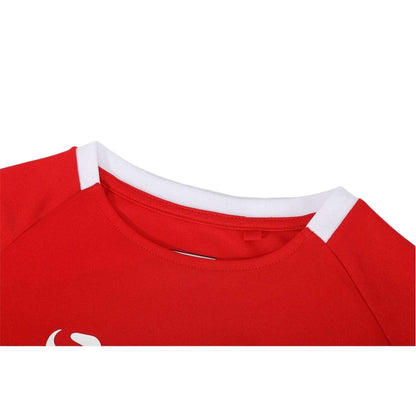 Red-White - Side - Sondico Boys Fundamental Logo Polo Shirt