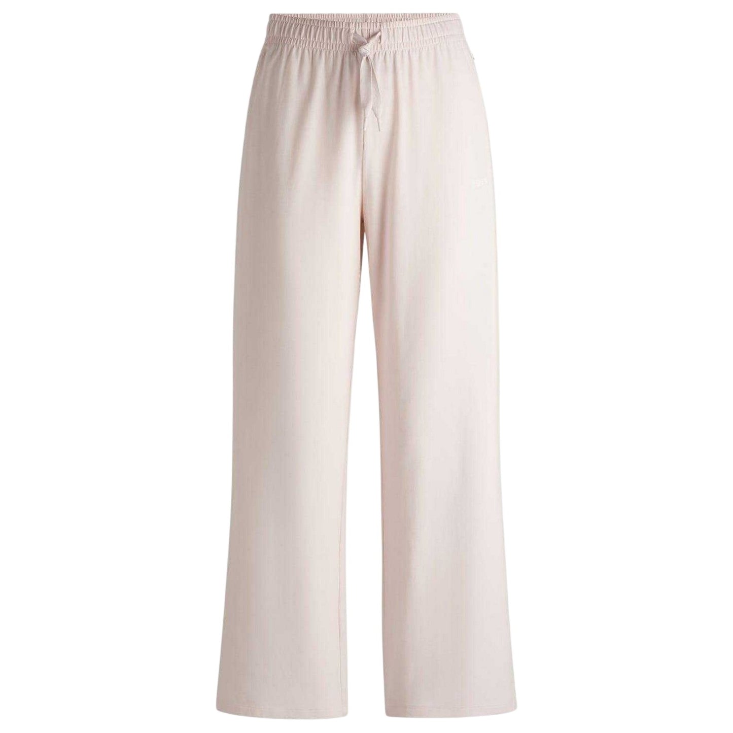 Pastel Pink - Front - Off White Womens-Ladies Striped Relaxed Fit Pyjama Bottoms