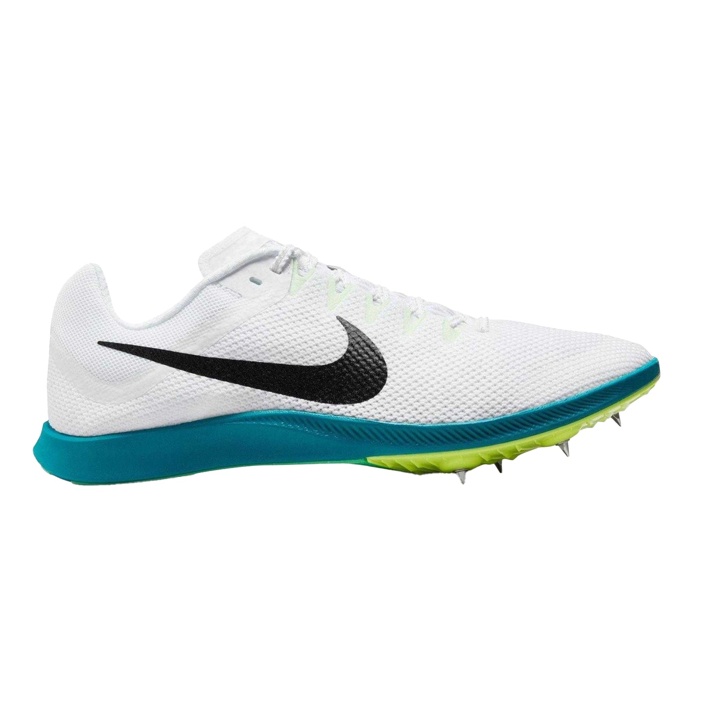 White - Front - Nike Mens Zoom Rival Distance Athletic Shoe Spikes