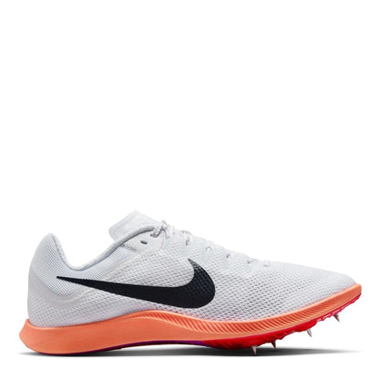 White-Obsidian Blue - Front - Nike Mens Zoom Rival Distance Athletic Shoe Spikes