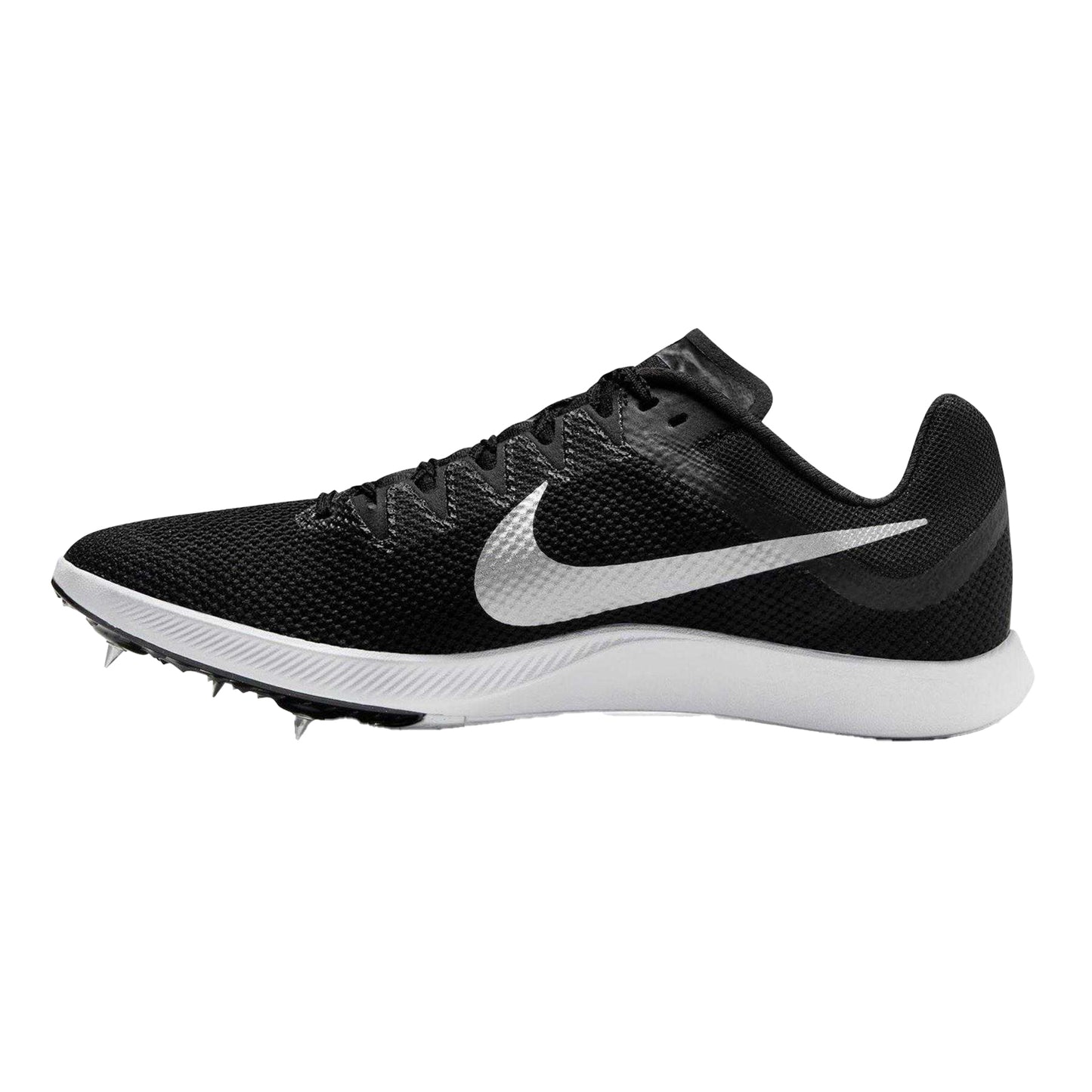 Black-Metallic - Side - Nike Mens Zoom Rival Distance Athletic Shoe Spikes