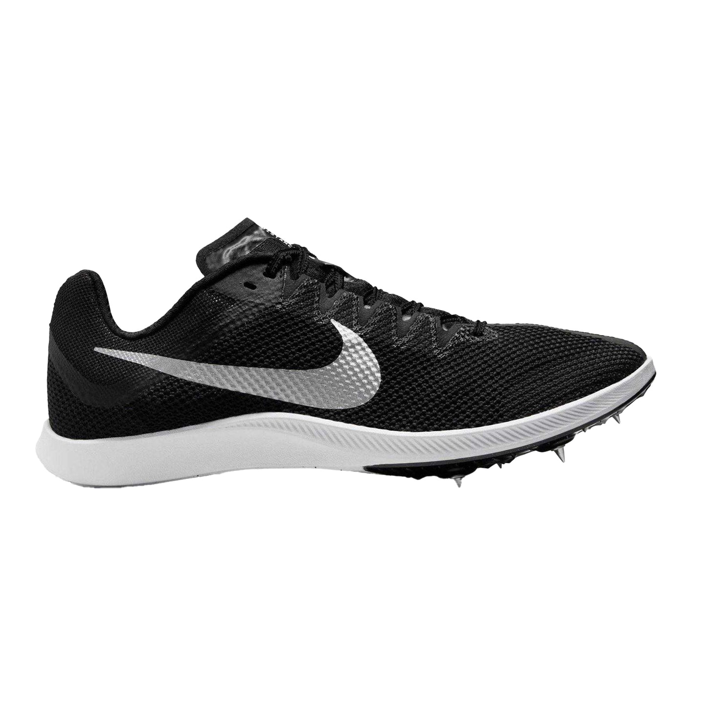 Black-Metallic - Front - Nike Mens Zoom Rival Distance Athletic Shoe Spikes