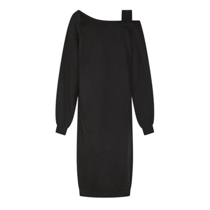 Black - Back - Vero Moda Womens-Ladies Gina Off-the-Shoulder Sweatshirt Dress