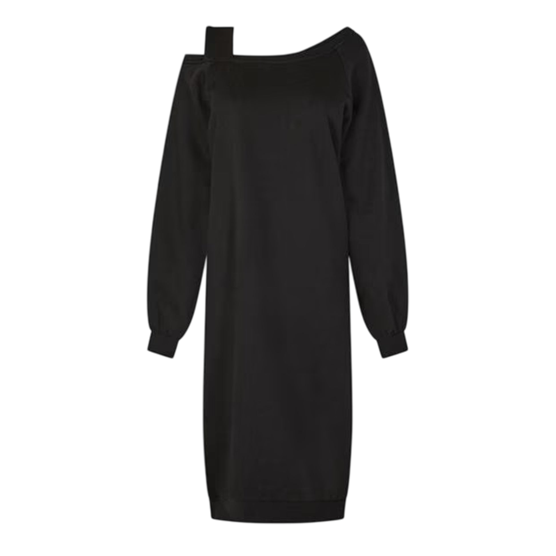 Black - Front - Vero Moda Womens-Ladies Gina Off-the-Shoulder Sweatshirt Dress