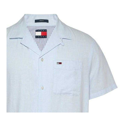 Sweet Blue - Back - Tommy Jeans Mens Logo Pocket Shirt