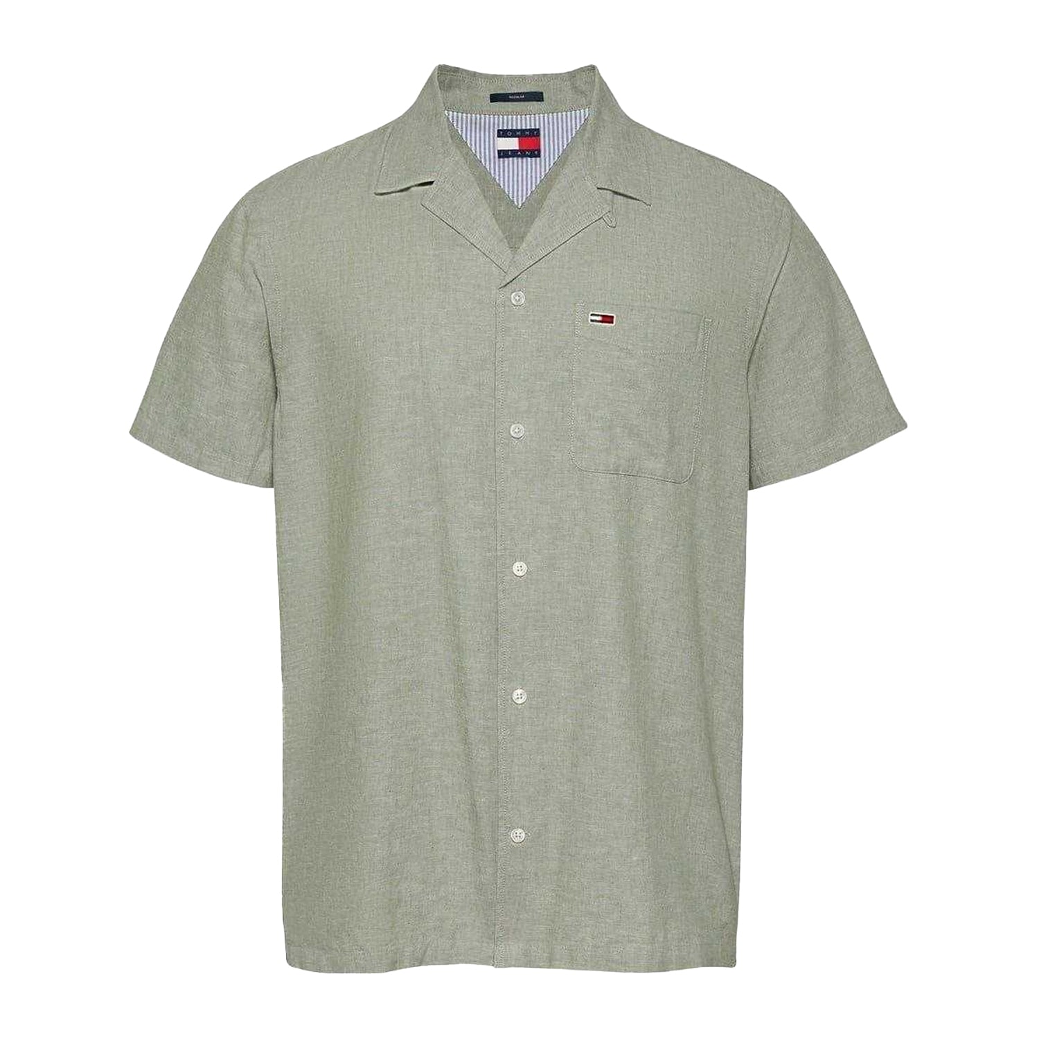 Aruba - Front - Tommy Jeans Mens Logo Pocket Shirt