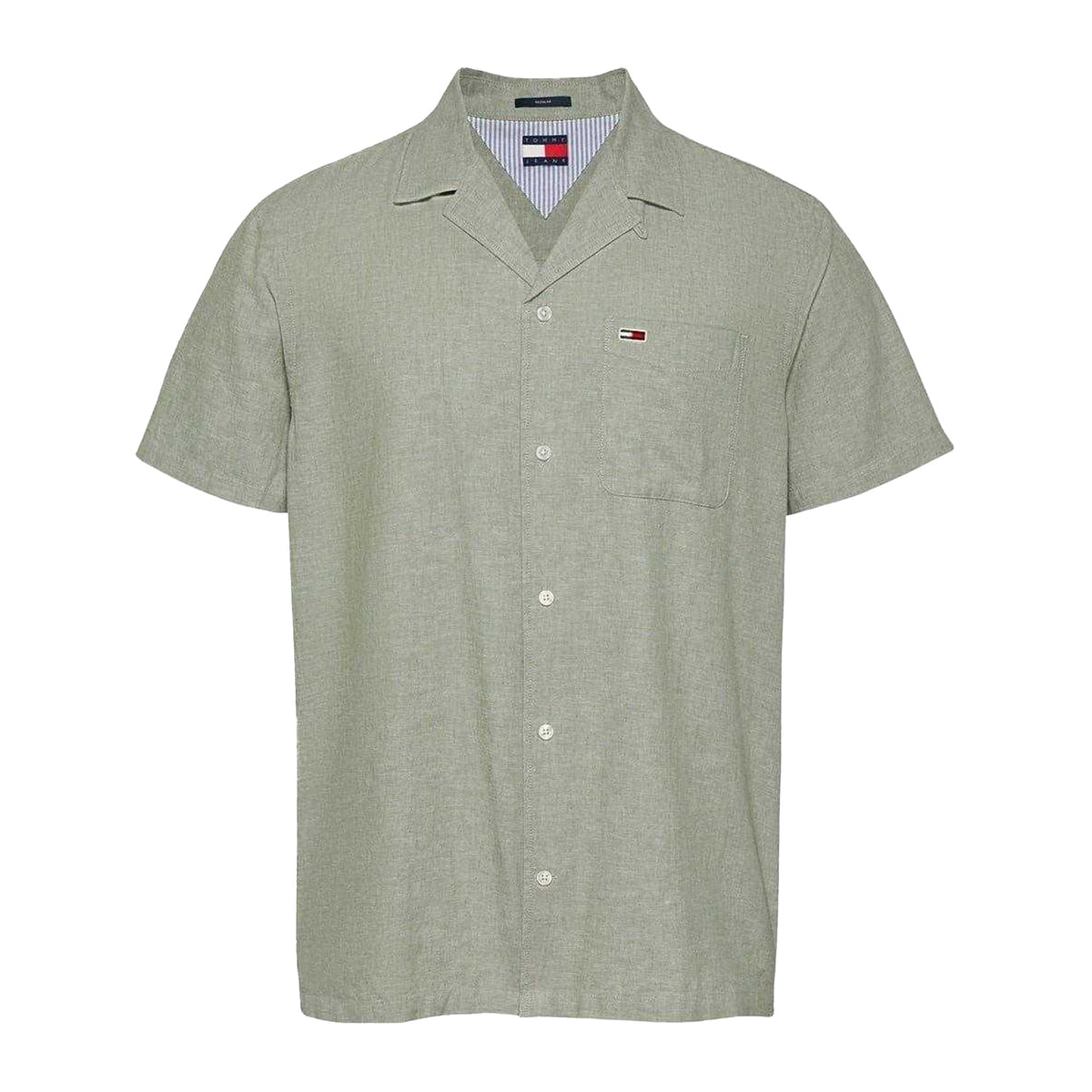 Aruba - Front - Tommy Jeans Mens Logo Pocket Shirt