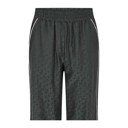 Black - Back - Fendi Womens-Ladies All Over Logo Wide Leg Pyjama Bottoms