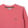 Pink - Back - Lacoste Womens-Ladies Fleece Crew Neck Relaxed Fit Sweatshirt