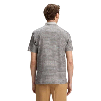 Grey-White - Back - Boss Mens H-Parris 102 Mercerised Cotton Polo Shirt