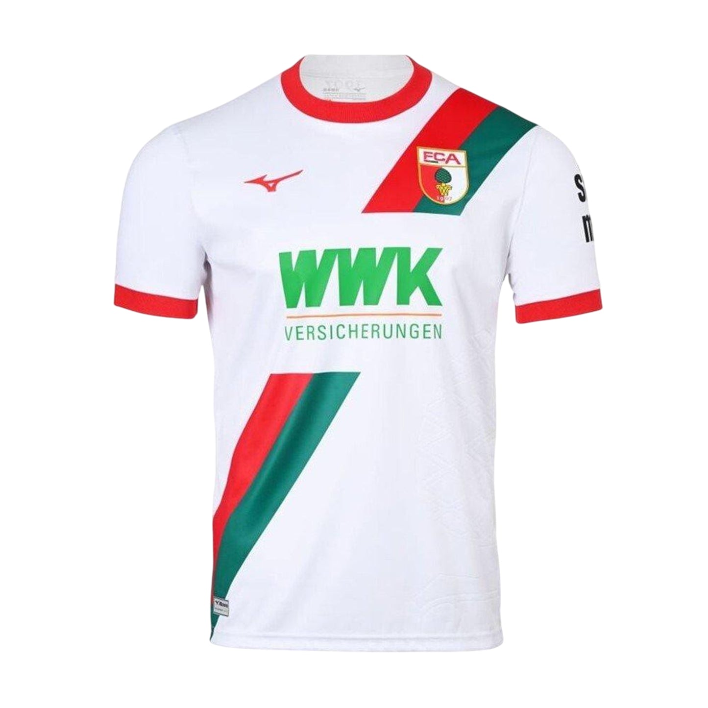 White - Front - Mizuno Unisex Adult FC Augsburg 25-26 Crest Football Shirt