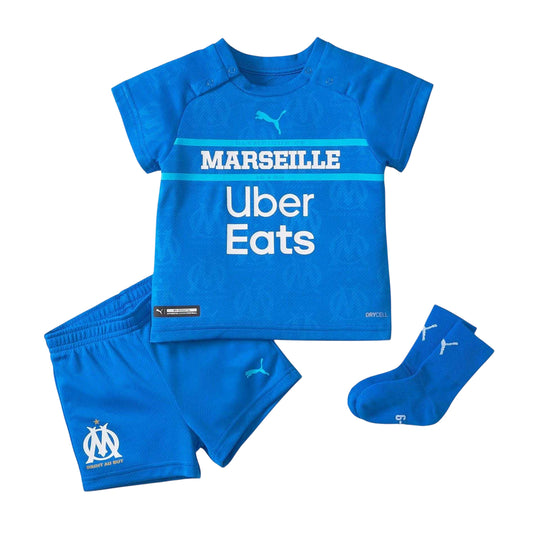 Blue - Front - Puma Baby Olympique De Marseille FC Top & Bottom Set Set