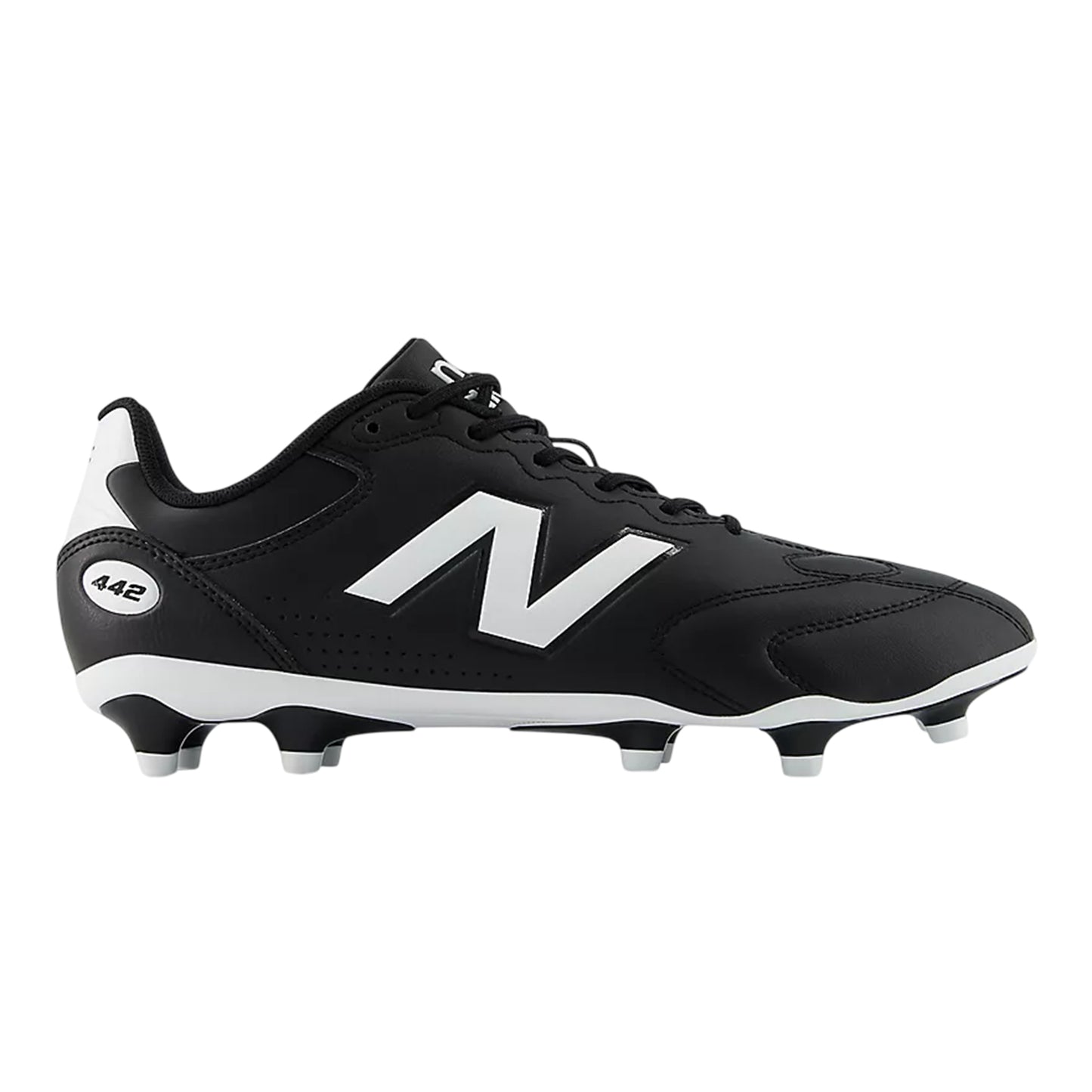 Black-White - Front - New Balance Mens 442 Elite Cleated Firm Ground Football Boots