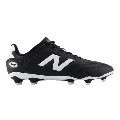 Black-White - Front - New Balance Mens 442 Elite Cleated Firm Ground Football Boots