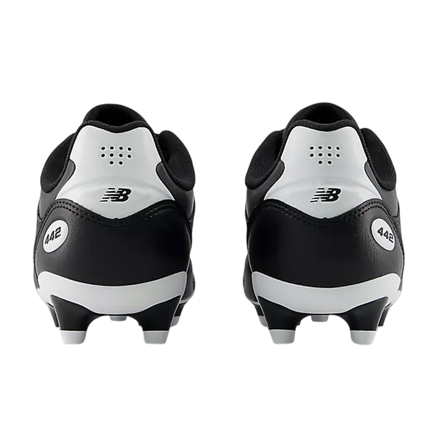 Black-White - Back - New Balance Mens 442 Elite Cleated Firm Ground Football Boots