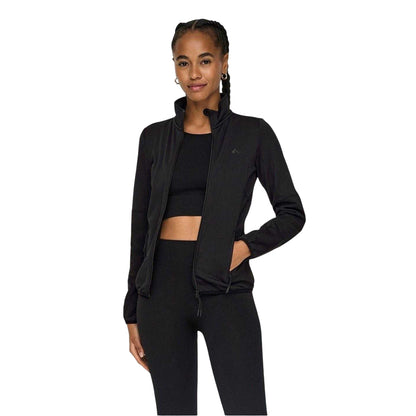 Black - Front - Only Play Womens-Ladies Ribbed Panels Soft Shell Jacket