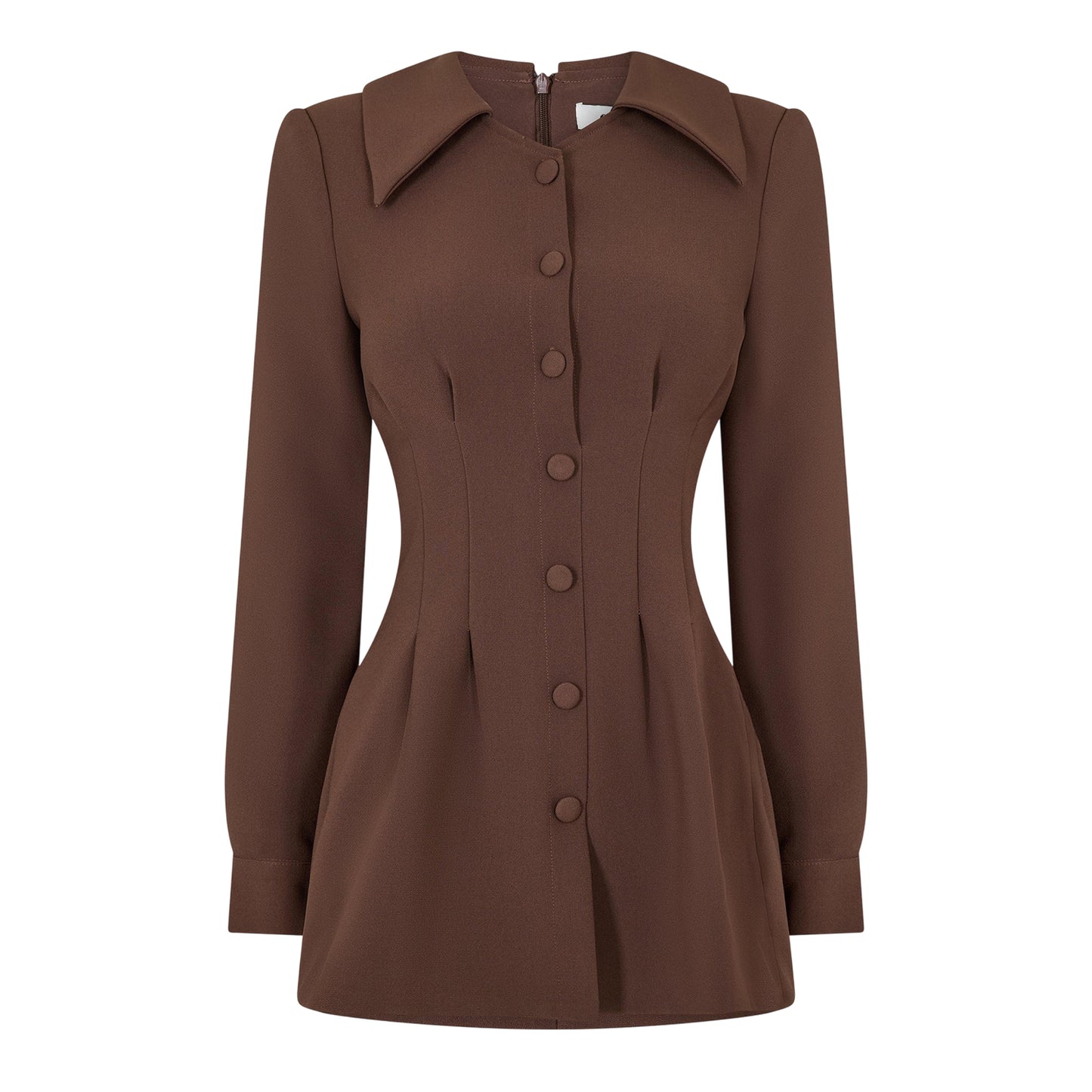 Brown Reddish - Front - Odd Muse Womens-Ladies Pleated Satin Mini Dress