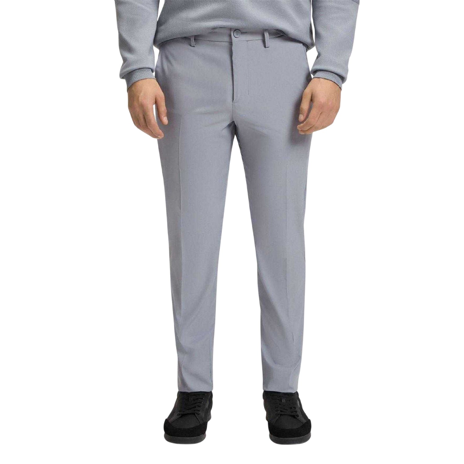 Grey - Front - Boss Mens Phoenix Pro Stretch Golf Trousers