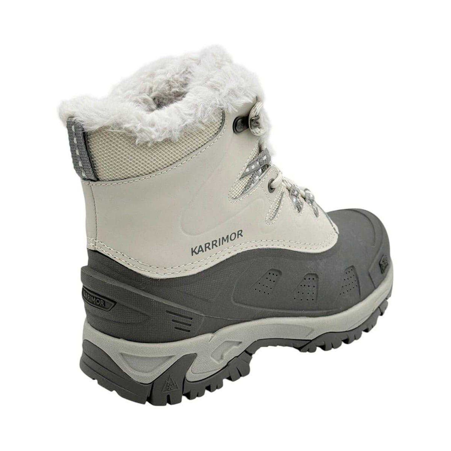 White - Back - Karrimor Womens-Ladies Faux Fur Lined Contrast Stitch Snow Boots