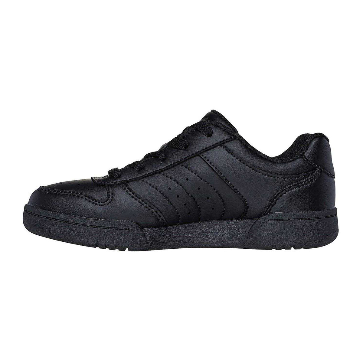Black - Back - Skechers Mens Q Street Low Cut Shoes