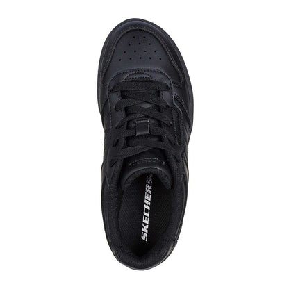 Black - Side - Skechers Mens Q Street Low Cut Shoes