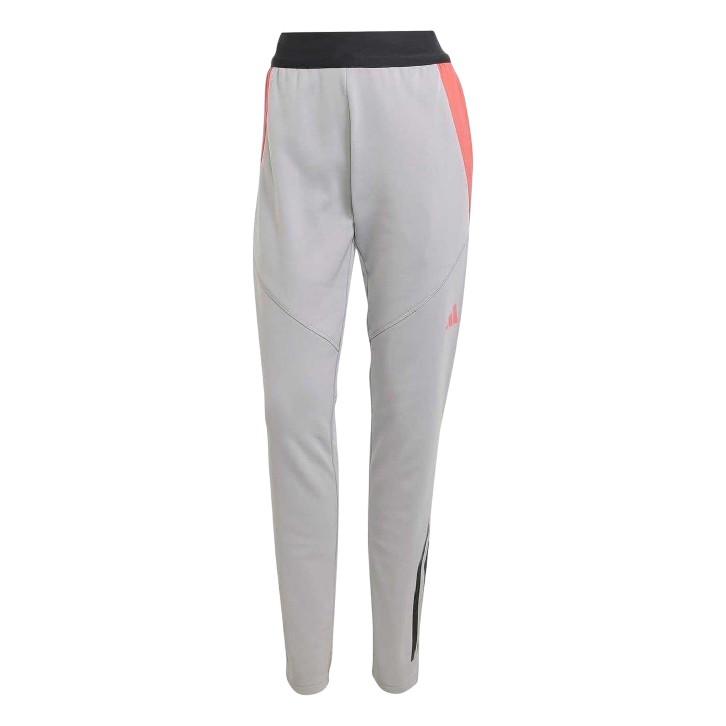 Light Grey - Front - Adidas Womens-Ladies Tiro Colour Block Slim Tracksuit Bottoms