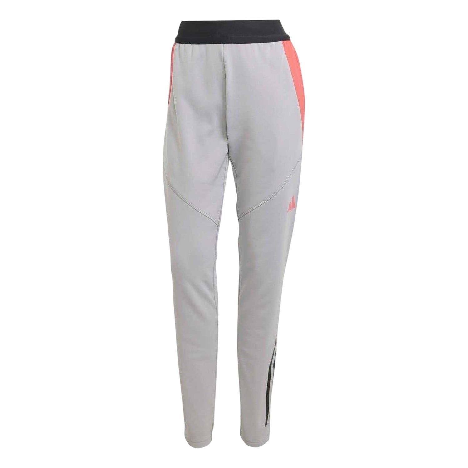 Light Grey - Front - Adidas Womens-Ladies Tiro Colour Block Slim Tracksuit Bottoms