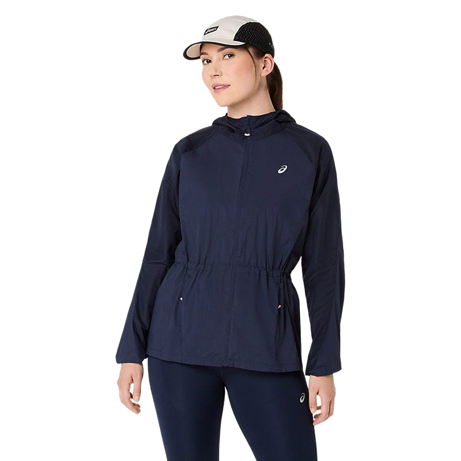 Midnight - Front - Asics Womens-Ladies Packable Running Jacket