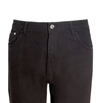 Black - Side - Wednesday Womens-Ladies Denim Relaxed Mom Jeans