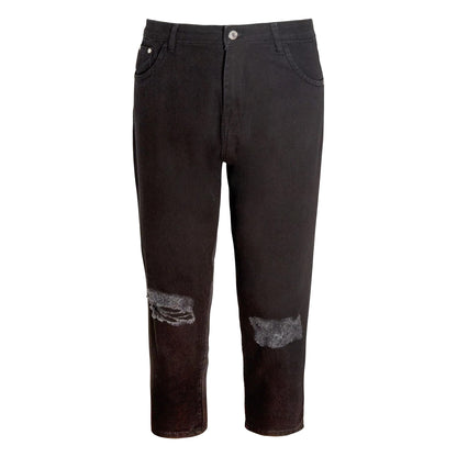 Black - Front - Wednesday Womens-Ladies Denim Relaxed Mom Jeans
