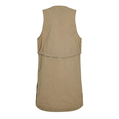 Lemon-White - Back - Timberland Womens-Ladies Gingham V Neck Regular Waistcoat