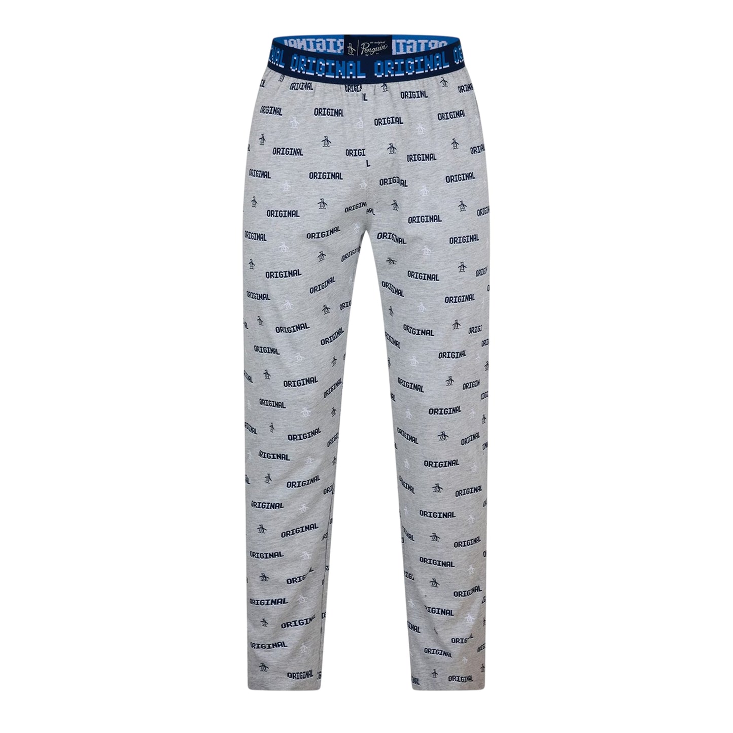 Grey - Front - Original Penguin Mens Wordmark Regular Pyjama Bottoms