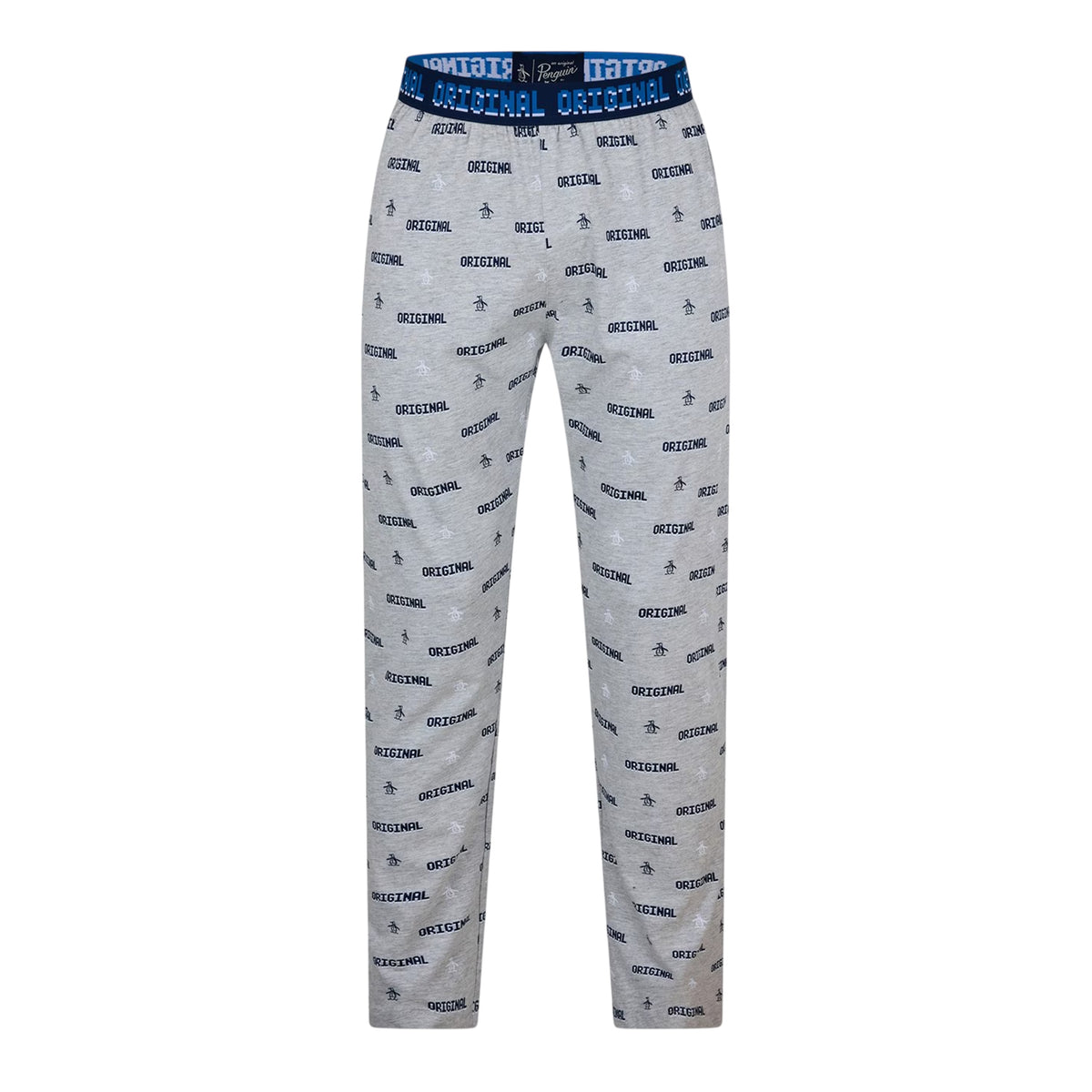 Grey - Front - Original Penguin Mens Wordmark Regular Pyjama Bottoms