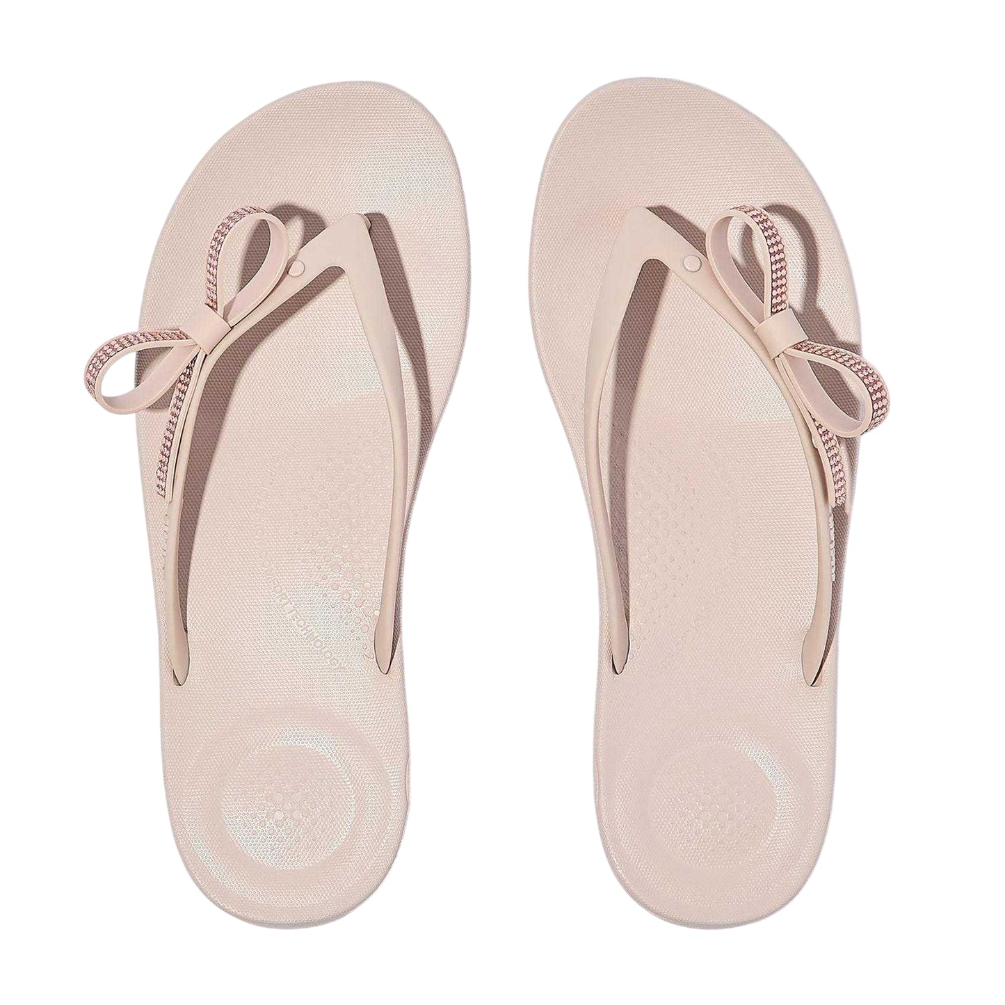 Nude-Rose - Lifestyle - FitFlop Womens-Ladies Bow iQushion Sandals