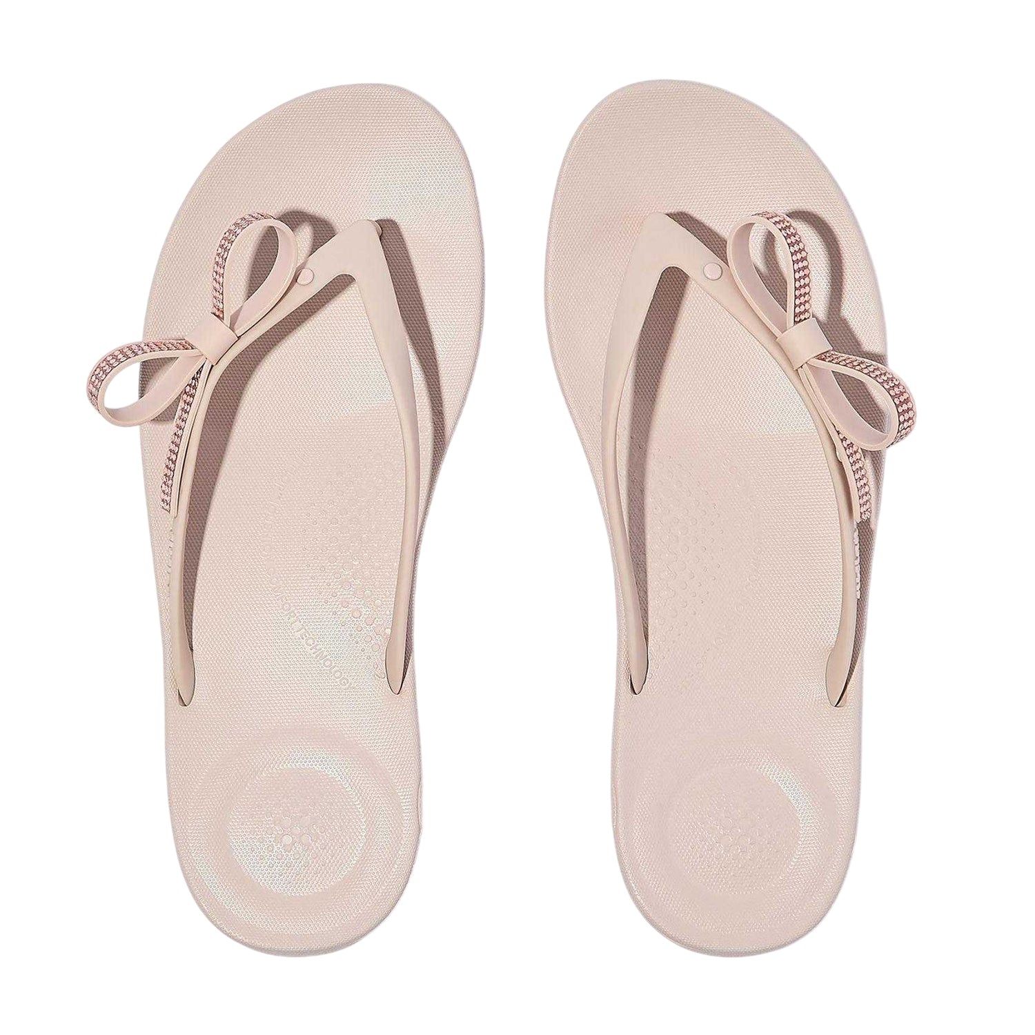 Nude-Rose - Lifestyle - FitFlop Womens-Ladies Bow iQushion Sandals