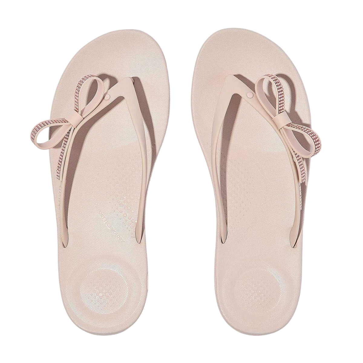 Nude-Rose - Lifestyle - FitFlop Womens-Ladies Bow iQushion Sandals