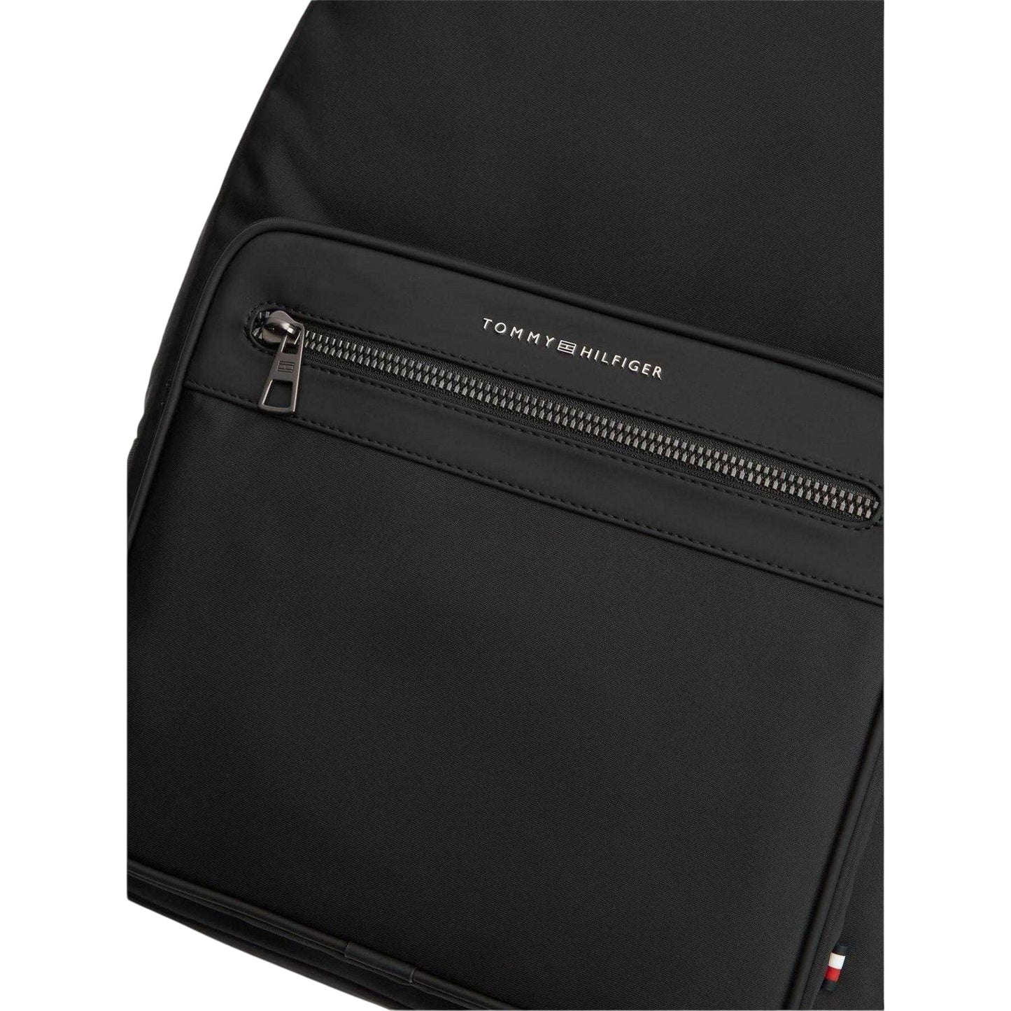 Black - Side - Tommy Hilfiger Plain Polyester 16L Backpack