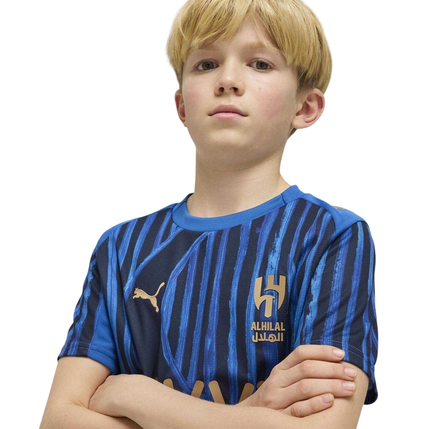 Blue-Navy - Side - Al Hilal SFC Childrens-Kids 25-26 Puma Home Shirt