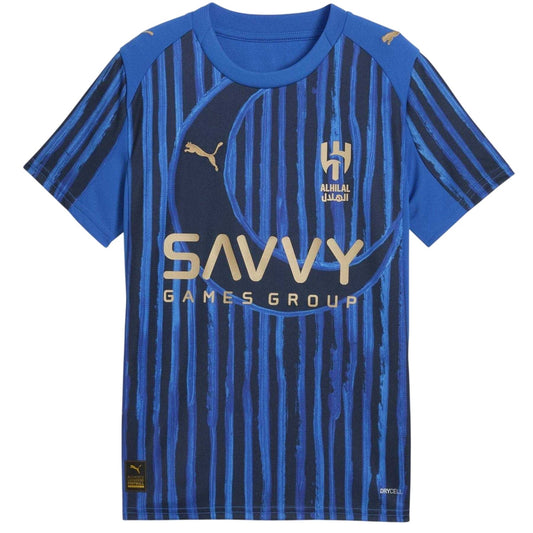 Blue-Navy - Front - Al Hilal SFC Childrens-Kids 25-26 Puma Home Shirt