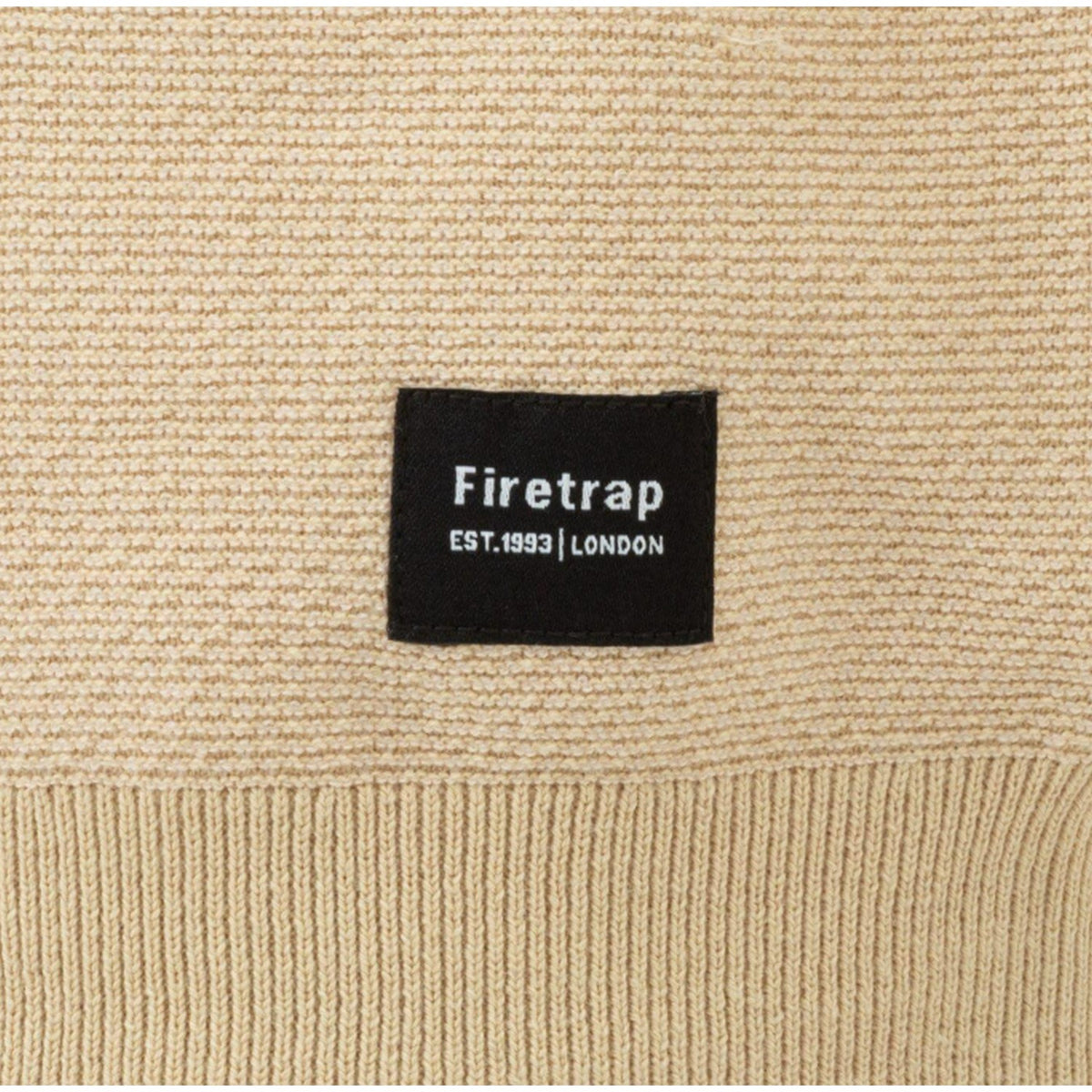 Beige - Lifestyle - Firetrap Mens Knitted Short-Sleeved Shirt