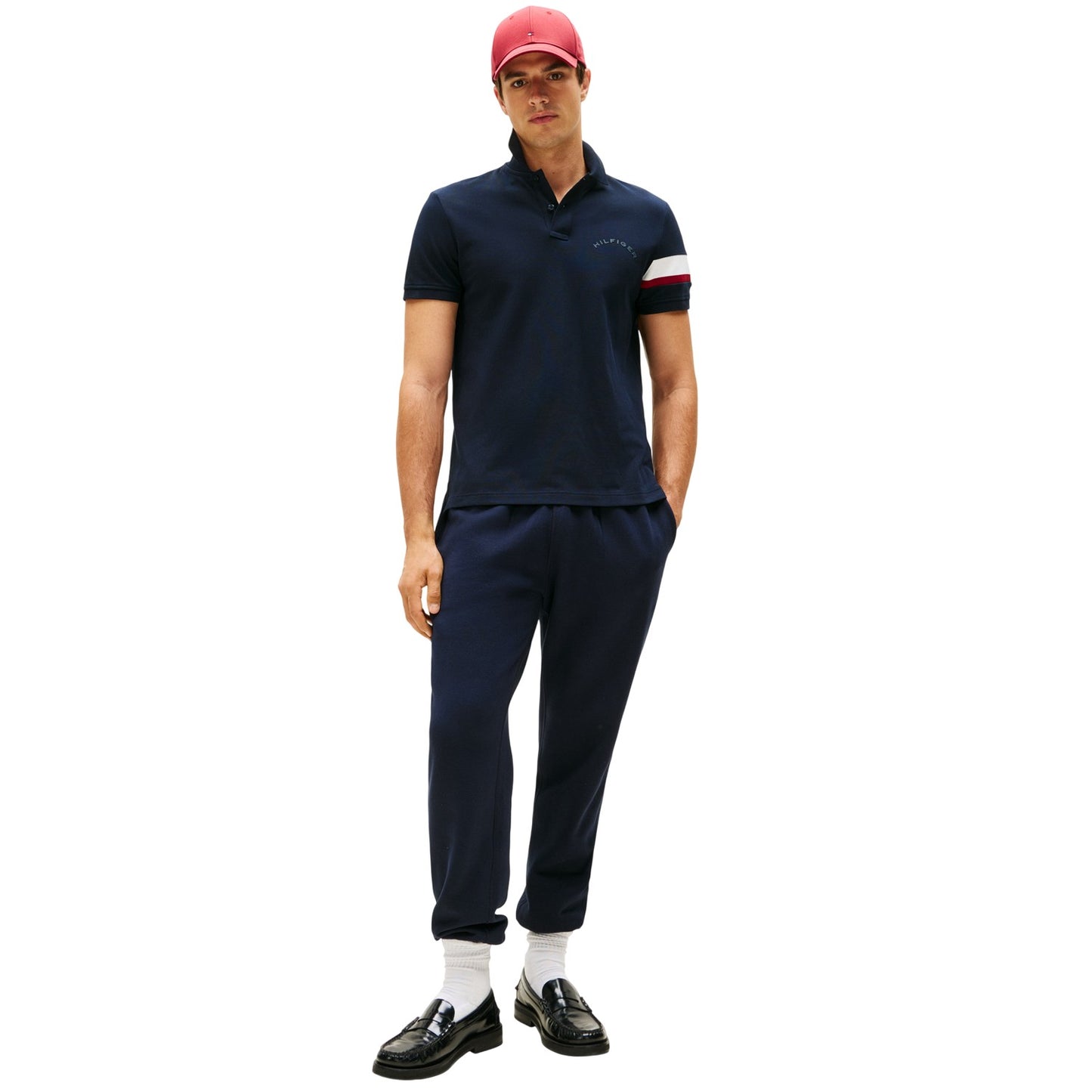 Desert Sky - Lifestyle - Tommy Hilfiger Mens Contrast Striped Collared Polo Shirt