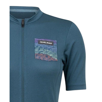 Nightfall Navy - Side - Pearl Izumi Womens-Ladies Expedition Full Zip Cycling Jersey