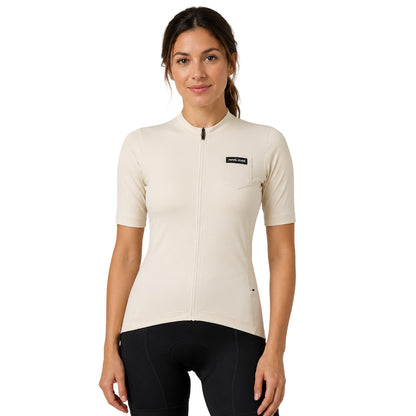 Oatmeal - Lifestyle - Pearl Izumi Womens-Ladies Expedition Full Zip Cycling Jersey